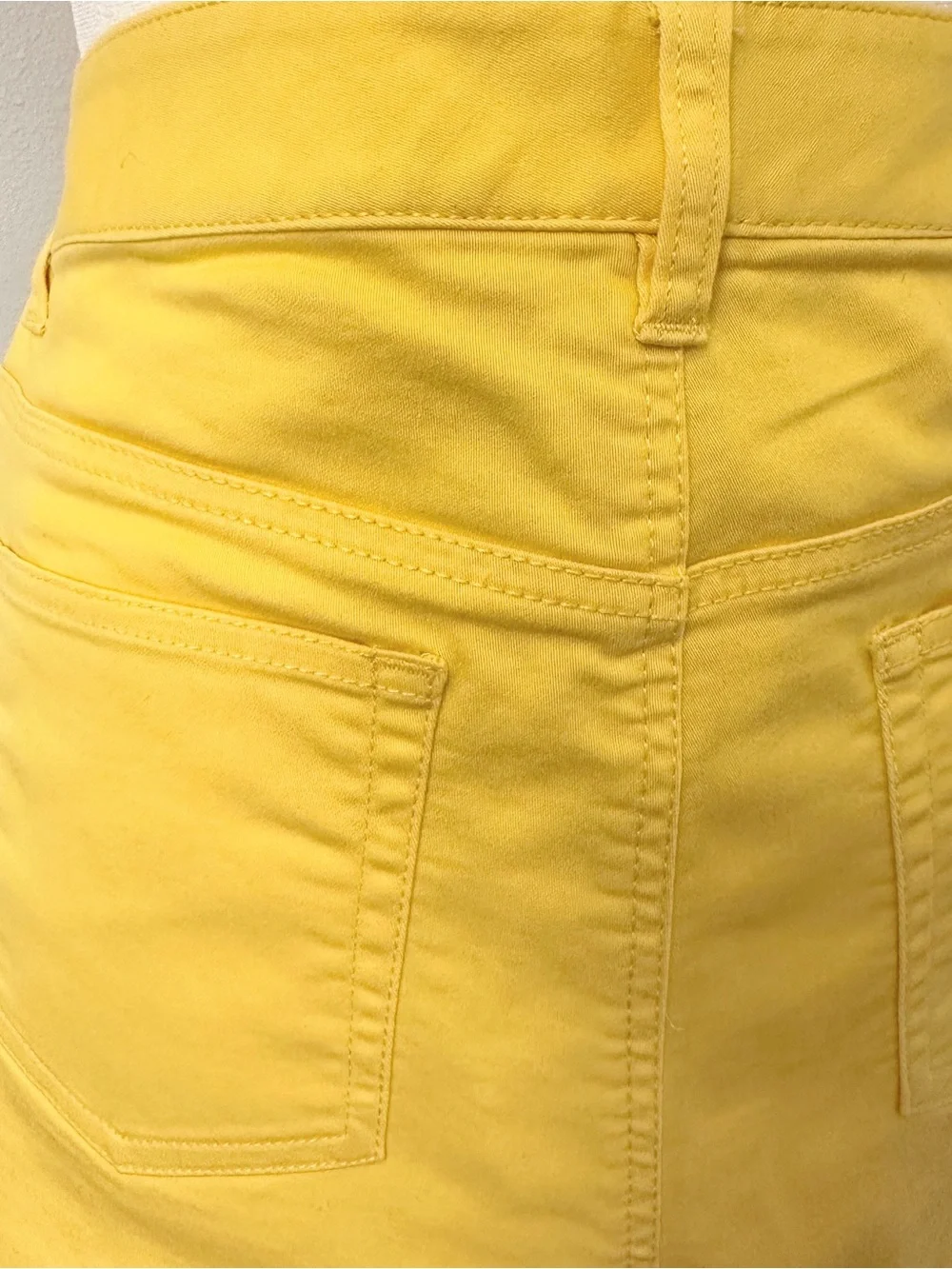 Kim Rogers Yellow High Rise Wide Leg Cropped Pants - Size 12 - Picture 3 of 9